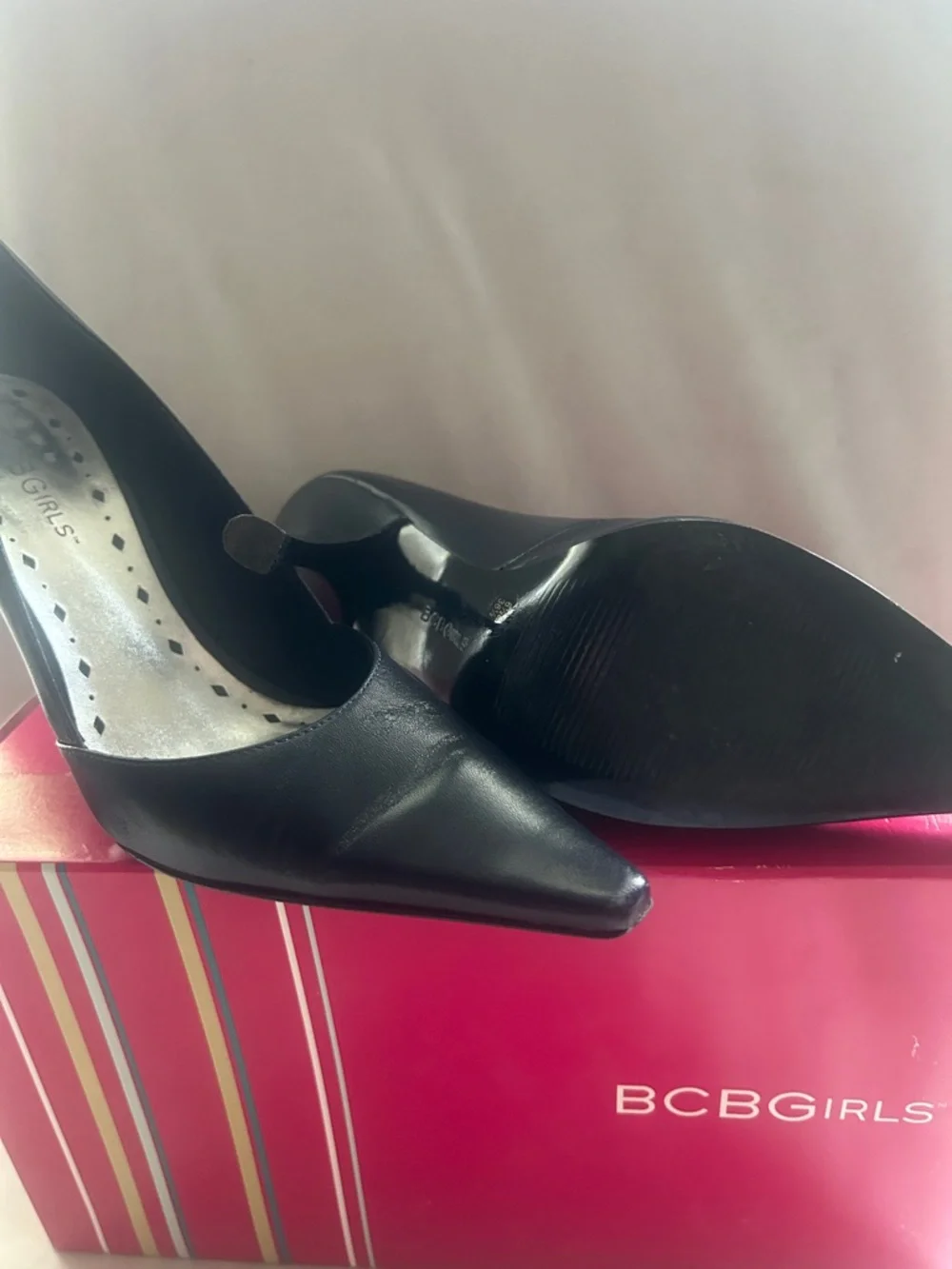 BCBGirls Black Pointed-Toe Stiletto Pumps - Picture 5 of 7